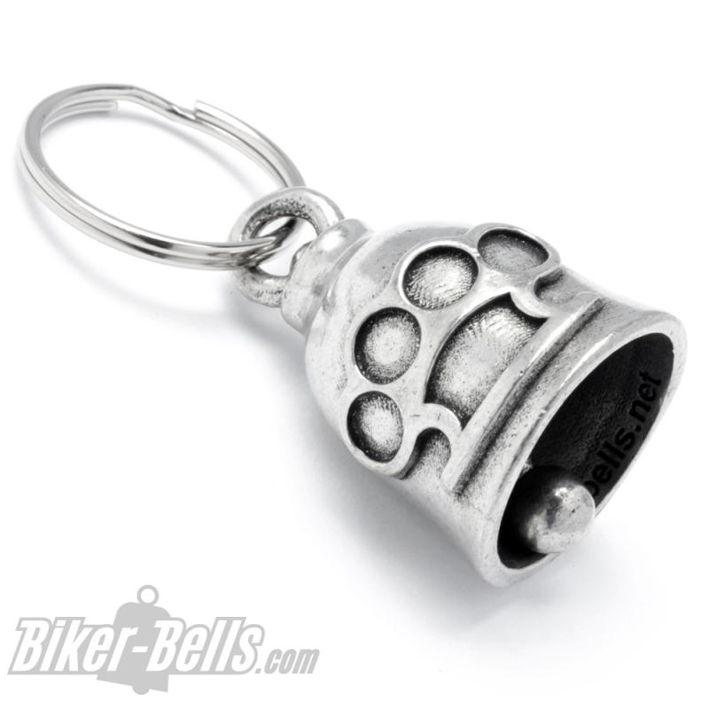 Biker-Bell mit starkem Schlagring-Motiv Outlaw Rebel Motorrad-Glocke Glücksbringer
